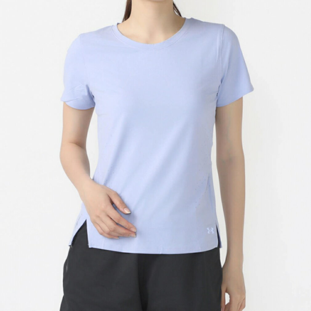 最大10%OFFクーポン 【4/14〜4/20】 アンダーアーマー レディス 陸上/ランニング 半袖Tシャツ UAローンチ エリート ショートスリーブTシャツ 1383364 : ブルー UNDER ARMOUR