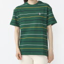 最大10%OFFクーポン 【5/23〜5/27】 チャムス レディース アウトドア 半袖Tシャツ オーバーサイズドブービーボーダーピケTシャツ CH12-1187 M111 : グリーン×イエロー CHUMS(4)
