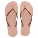 最大10%OFFクーポン 【8/15~8/20】 ハワイアナス Slim 4000030 0076 レディース マリン ビーチサンダル : ローズ havaianas