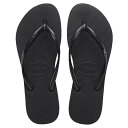 ハワイアナス Slim 4000030 0090 レディース マリン ビーチサンダル : ブラック havaianas