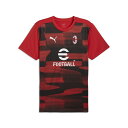 最大10%OFFクーポン 【5/9〜5/18】 プーマ メンズ サッカー/フットサル ライセンスシャツ 2024-25 ACミラン プレマッチ 半袖シャツ AC...