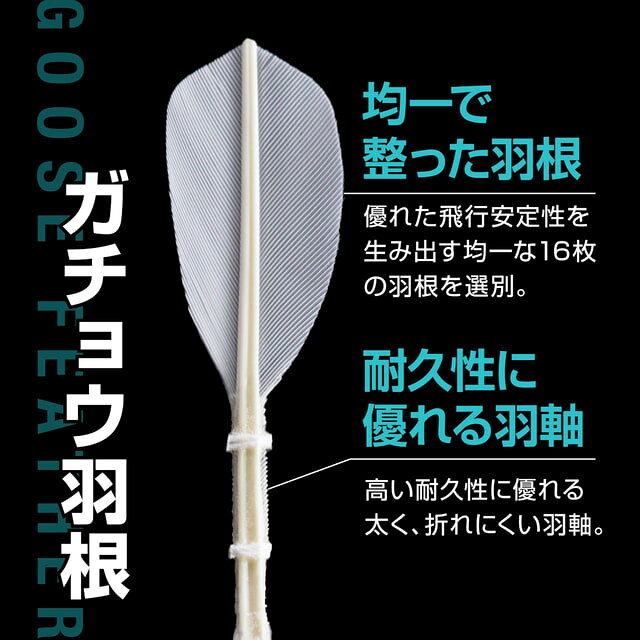 ティゴラ 水鳥羽根シャトル フェザー ガチョウ 1ダース 4号 12球 バドミントン 練...