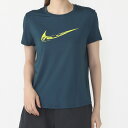 ナイキ レディス 陸上/ランニング 半袖Tシャツ ウィメンズ ワン スウッシュ HBR Dri-FIT ショートスリーブ グラフィック ランニングトップ FV6374-478 : ネイビー NIKE