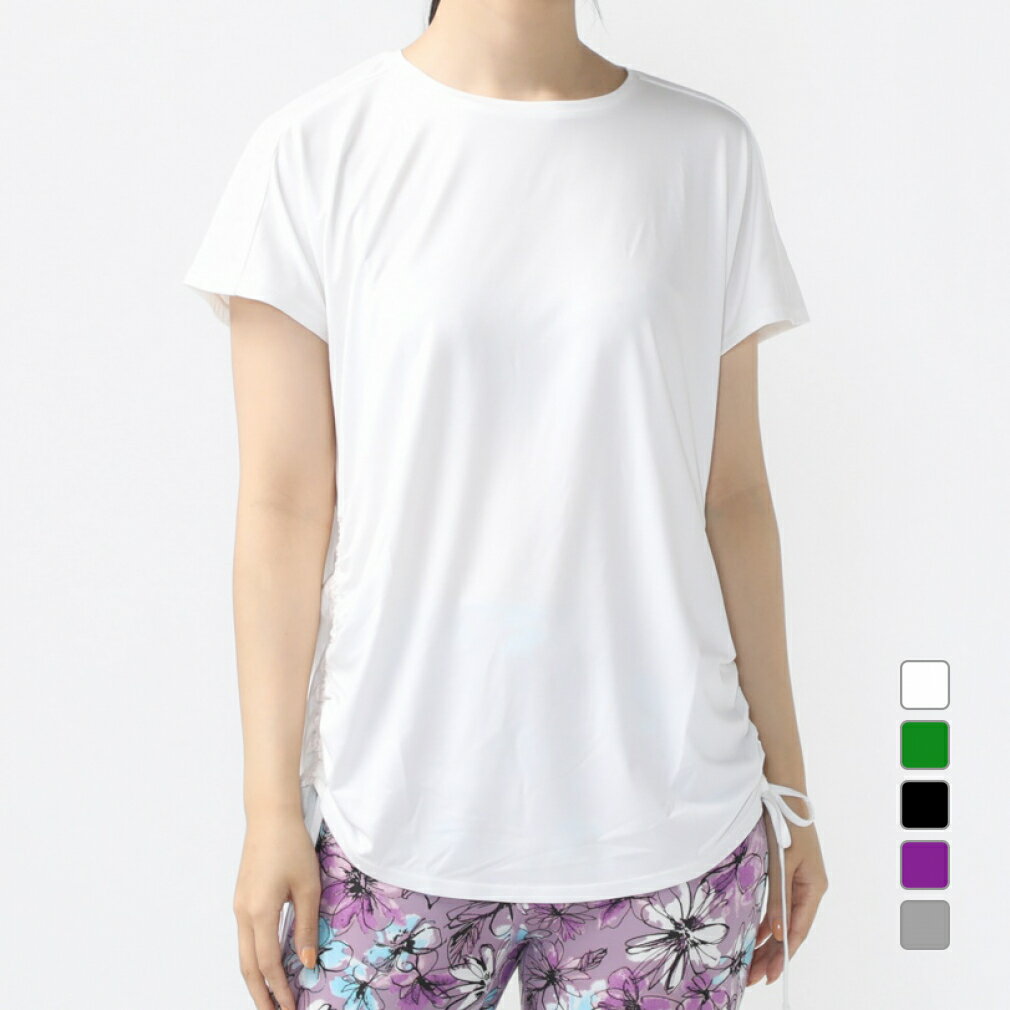 11/25限定★抽選で最大100%Pバック ティゴラ レディース 半袖 Tシャツ フィットネス サイドシャーリング半袖Tシャツ TRー3F2314TS スポーツ...