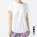 ティゴラ レディース 半袖 Tシャツ フィットネス サイドシャーリング半袖Tシャツ TRー3F2314TS スポーツウェア ヨガウェア TIGORA