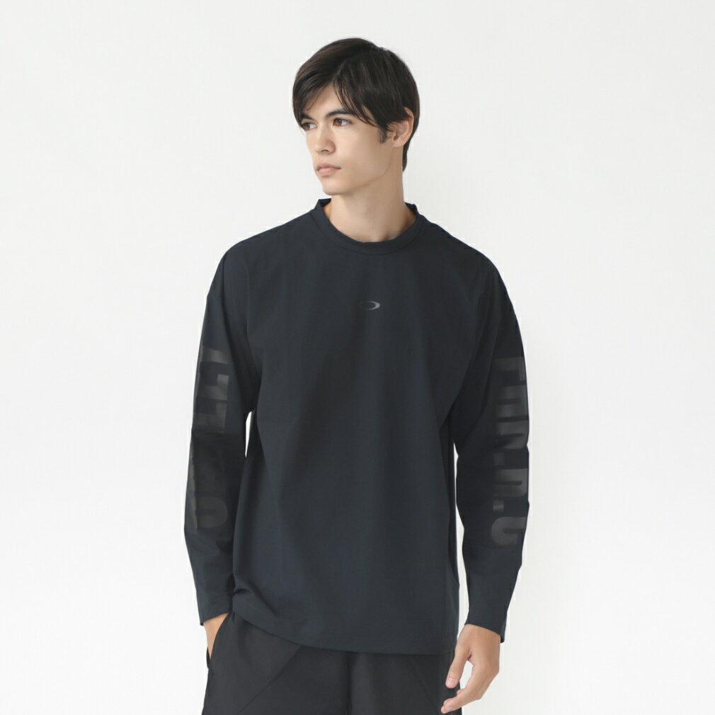 オークリー メンズ 陸上/ランニング 長袖Tシャツ PURSUIT L/S TEE 1.0 FOA406987 吸汗速乾 ストレッチ 軽量 : ブラック OAKLEY