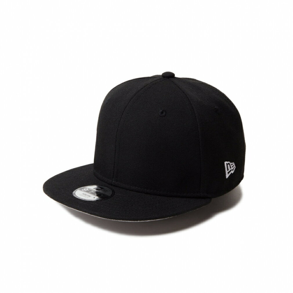 最大10%OFFクーポン 【4/4~4/10】 ニューエラ Youth 9FIFTY Essential エッセンシャル チェーンステッチ ワードマークロゴ ブラック 14325163 BLK ジュニア キッズ キャップ 帽子 NEW ERA
