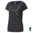 最大10%OFFクーポン 【8/15~8/20】 プーマ レディース 半袖 Tシャツ TRAIN FAVORITE CAT Tシャツ 522853 スポーツウェア ヨガウェア PUMA