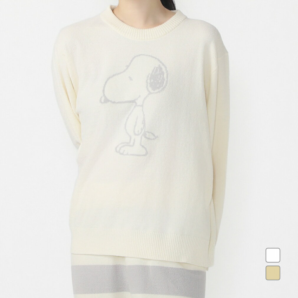 最大10％OFFクーポン 【11/30〜12/1】 ピーナッツ スヌーピー レディース ウェア ふんわりニットクルー..