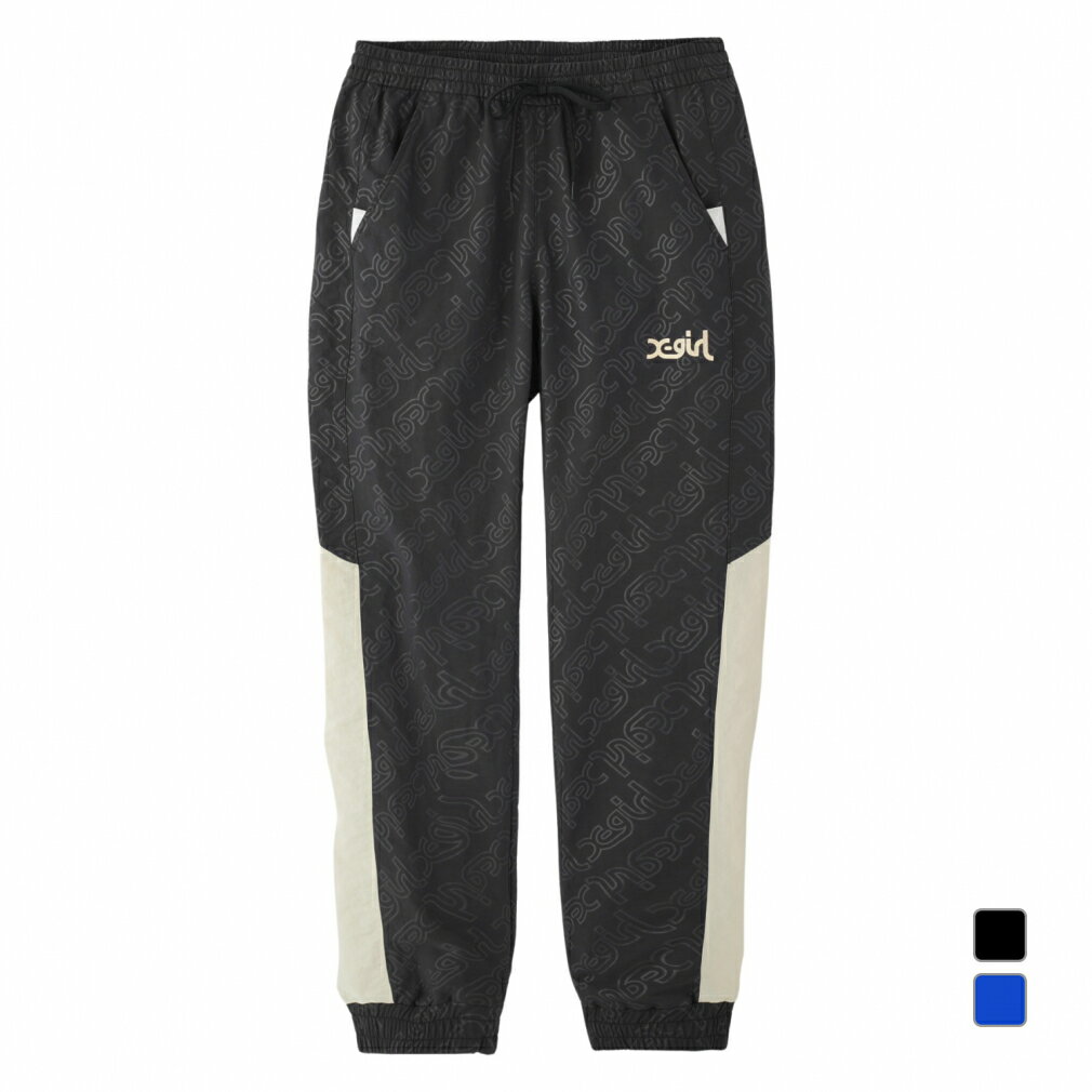 11/25限定★抽選で最大100%Pバック X-girl レディース ロングパンツ エンボスウィンドアップパンツ EMBOSSED WIND UP PANTS ...