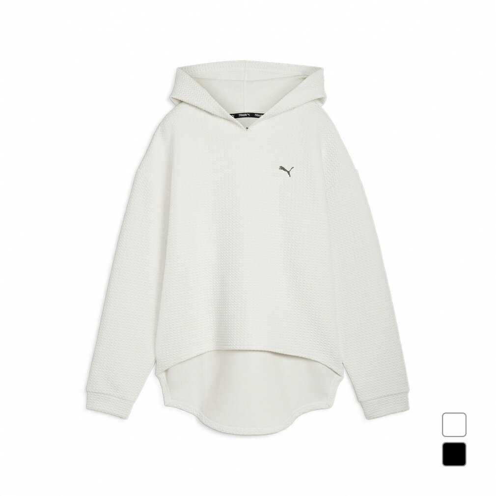 最大10%OFFクーポン 【4/1】 プーマ レディース アウター STUDIO TEXTURED フーディー 526368 パーカー スポーツウェア ヨガウェア PUMA