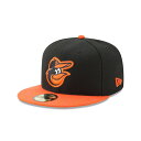 ニューエラ 野球 キャップ 59FIFTY MLBオンフィールド ボルティモア・オリオールズ ロード 13555016 : ブラック×オレンジ NEW ERA