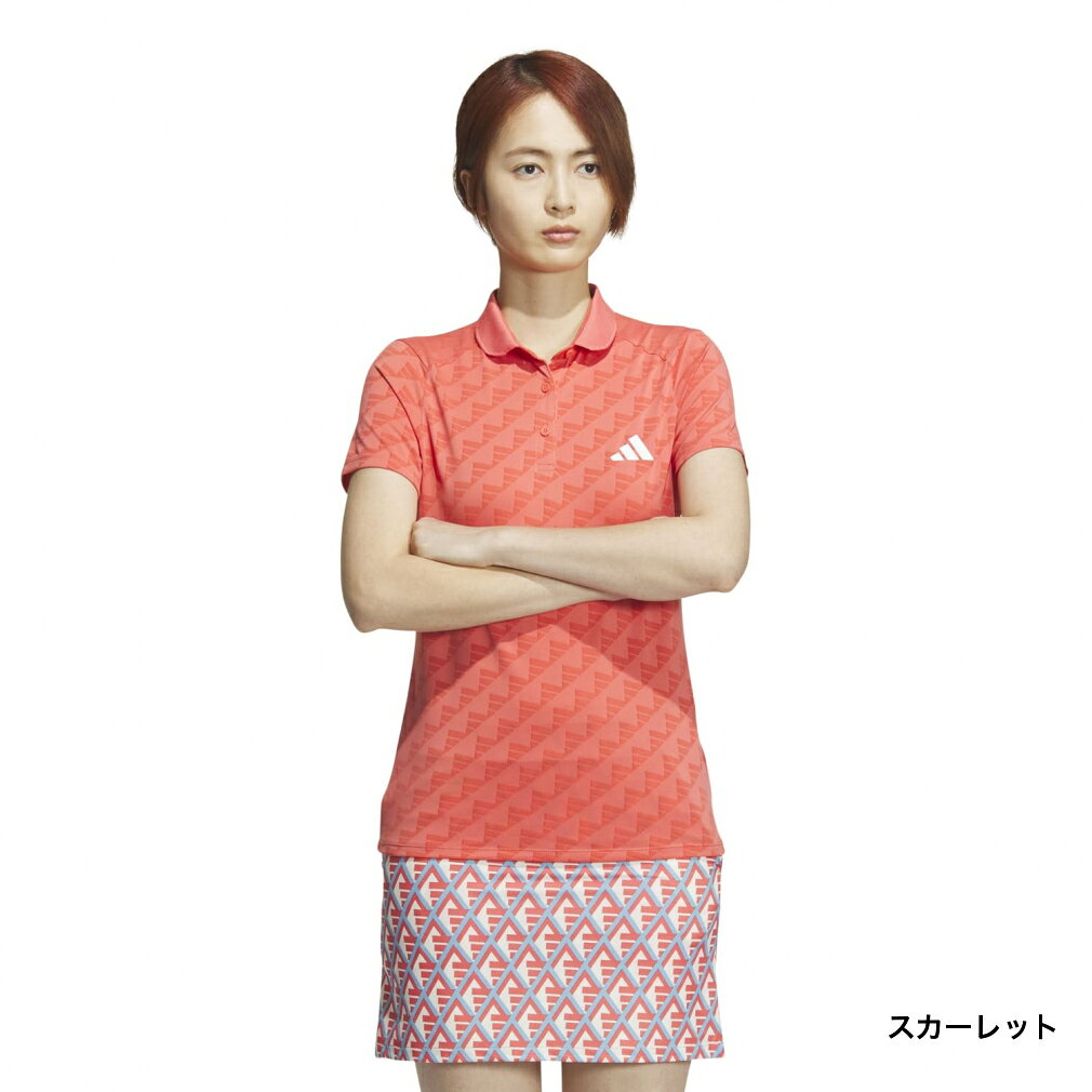 最大10％OFFクーポン 【11/4〜11/11】 アディダス レディース ゴルフウェア 半袖シャツ 春 夏 HEAT.RDY BOSジャガードポロ (IKJ72) adidas