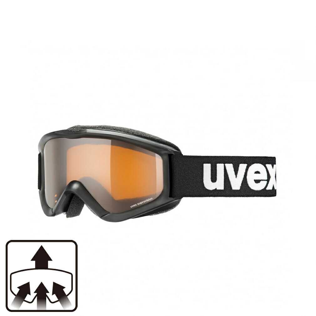 ウベックス UVEX speedy pro BK_ウベック スピーディ プロ ブラック ジュニア5538192312 キッズ 子供 スキー/スノーボード ゴーグル : ブラック UVEX