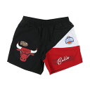 ミッチェル&ネス バスケットボール ハーフパンツ NBA WOVEN SHORTS VINTAGE LOGO BULLS PSHR6600 : ブラック Mit...