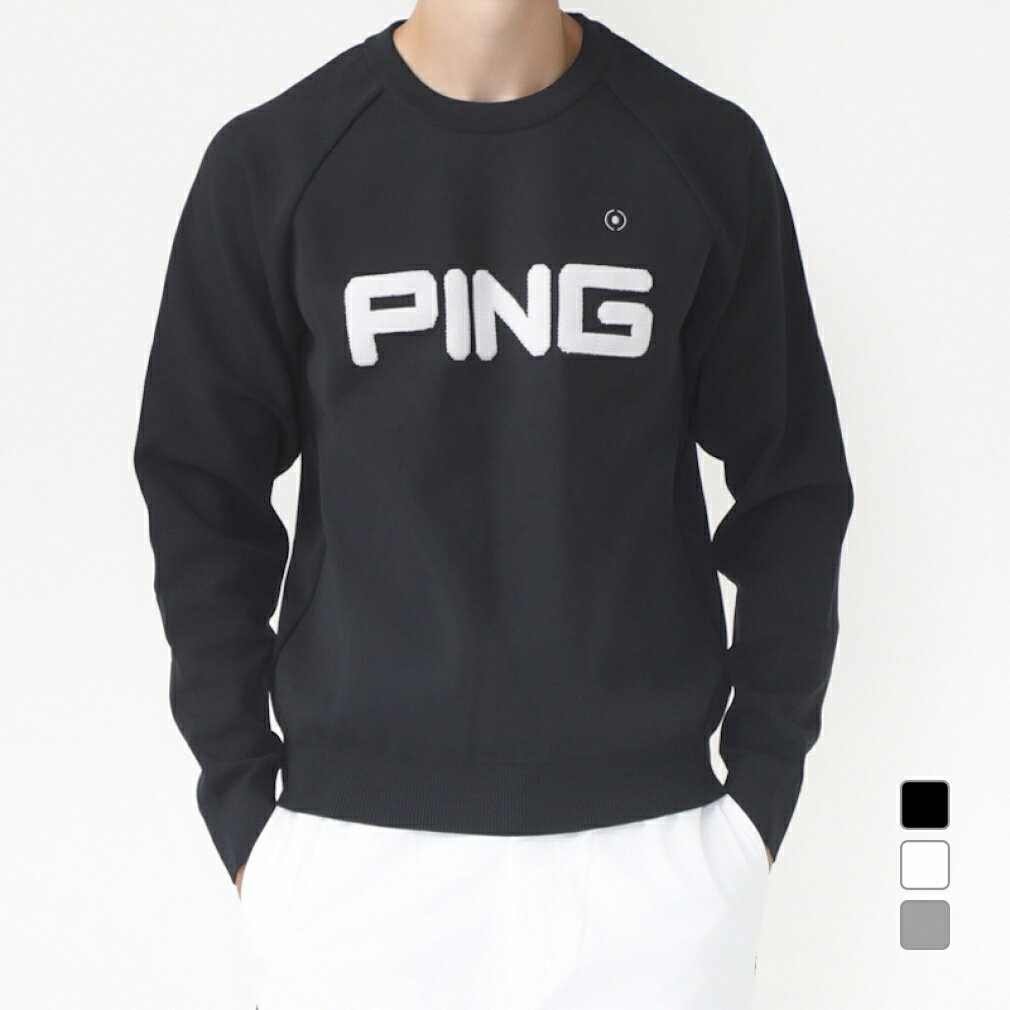 最大10％OFFクーポン 【9/18〜9/25】 ピン ゴルフウェア 長袖セーター 秋 冬 23FW ロゴニット (6213270803) メンズ PINGのサムネイル