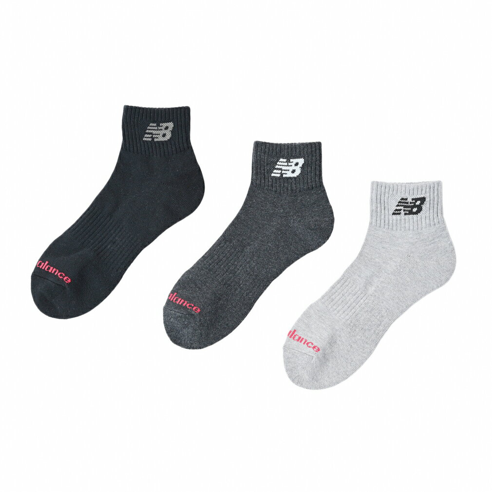 ニューバランス ソックス 靴下 ミッドレングス3Pソックス LAS55637 AS1 ： グレー New Balanceのサムネイル
