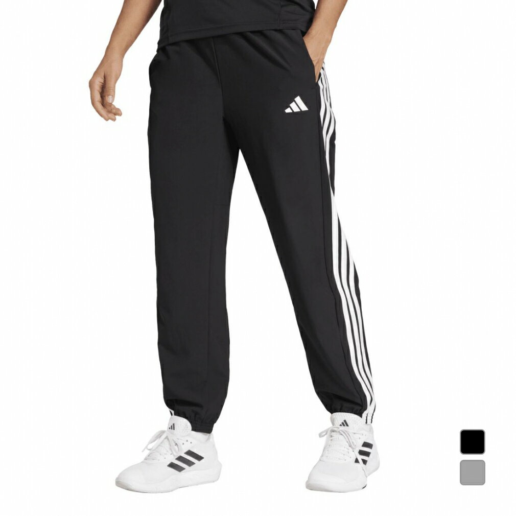 11/25限定★抽選で最大100%Pバック アディダス レディース ロングパンツ トレイン エッセンシャルズ スリーストライプス ウーブンパンツ KQO56 J...