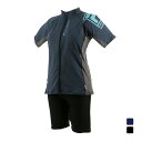 フィラ レディス 水泳 フィットネス水着 FILA 角ロゴ袖付ZIPセパレート 大きいサイズ 3156020 FILA(4)