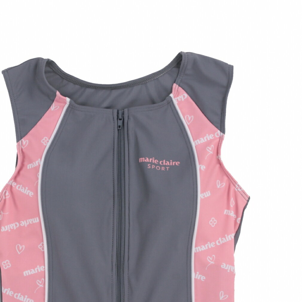 最大10％OFFクーポン 【4/4~4/10】 フィラ レディス 水泳 フィットネス水着 マリクレール MC SPORTS 配色ハーフZIPセパレート 315301 : コーラル×ピンク FILA