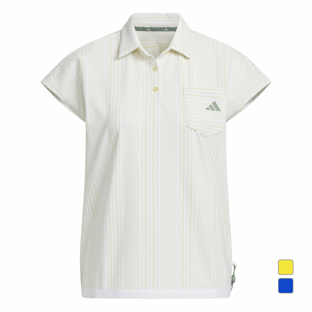 最大10％OFFクーポン 【11/20～11/27】 アディダス レディース ゴルフウェア 半袖シャツ 春 夏 シアサッカー フレンチスリーブ シャツ (KTI81) adidas