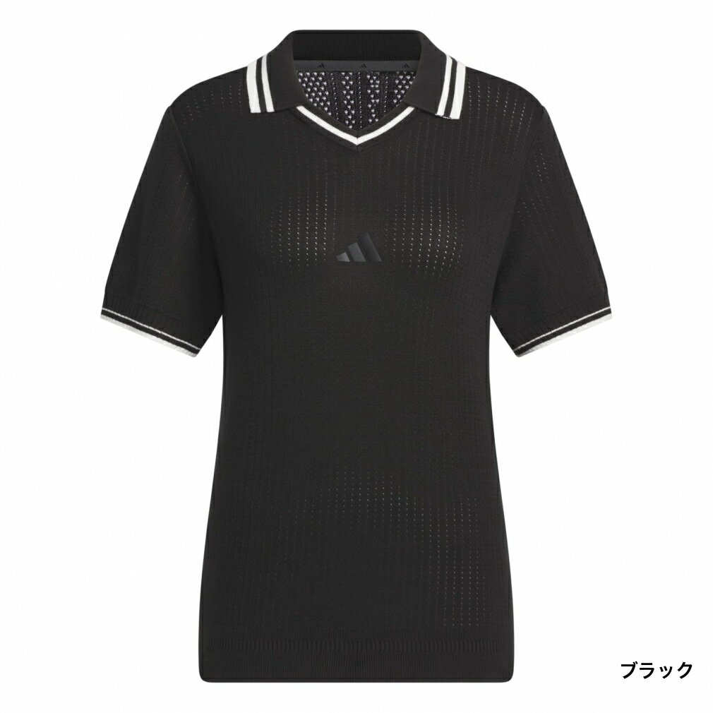 アディダス レディース ゴルフウェア 半袖セーター 春 夏 ビヨンド ザ コース ルーズ スキッパー ニットボックスシルエット 半袖ポロ (KTN36) adidas