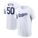 ナイキ メンズ 野球 ウェア MLB ムーキーベッツ ネームアンドナンバー TEE Tシャツ 10ALD9002 ロサンゼルス・ドジャース : ホワイト NIK...