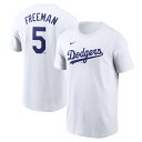 ナイキ メンズ 野球 ウェア MLB フレディフリーマン ネームアンドナンバー TEE Tシャツ 10ALD900T ロサンゼルス・ドジャース : ホワイト NIKE(4)