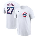 ナイキ メンズ 野球 ウェア MLB 鈴木誠也 ネームアンドナンバー TEE Tシャツ 10AEJ9D20 シカゴ・カブス : ホワイト NIKE