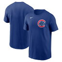 ナイキ メンズ 野球 ウェア MLB シカゴカブス Mens Nike Fuse Wordmark Cotton TEE Tシャツ 4EWEJ00U5 : ブル...