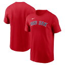 ナイキ メンズ 野球 ウェア MLB ボストンレッドソックス Mens Nike Fuse Wordmark Cotton TEE Tシャツ 62QBQ00U5...