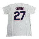 ファナティクス ジュニア 野球 ウェア MLB JERSEYLOGO 鈴木 ネームアンドナンバー YOUTH TEE Tシャツ 0125SS0016 : ホワイ...