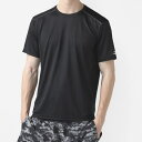11/1限定★抽選で最大100%Pバック ティゴラ メンズ 陸上 ランニング UPF50+ 無地半袖Tシャツ TR-3R1204TS : ブラック TIGORA