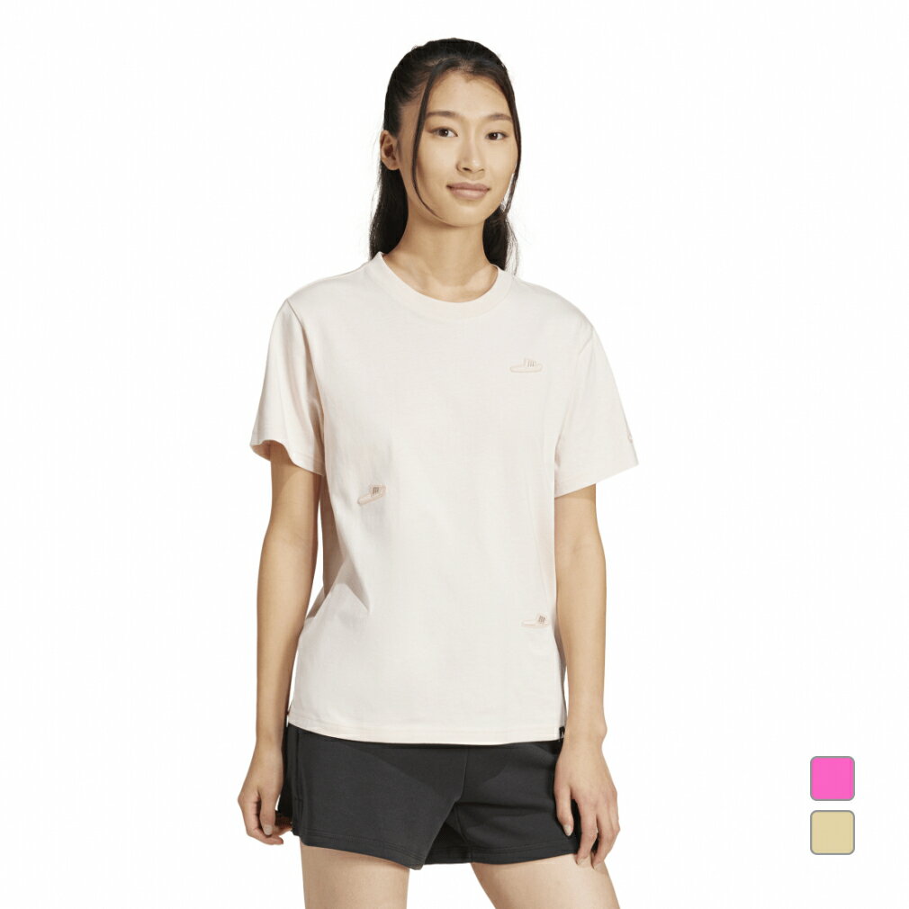 最大10%OFFクーポン 【11/30〜12/1】 アディダス レディース 半袖 Tシャツ ラウンジ サンダルグラフィック 半袖Tシャツ KSI09 JN827...