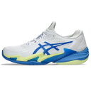 アシックス COURT FF 3 コートFF3 オールコート 1042A220 レディス テニス オールコート用シューズ E : ホワイト×ブルー asics