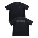 最大10%OFFクーポン 【5/23〜5/27】 2025春夏 チャムス メンズ アウトドア 半袖Tシャツ Airtrail Stretch CHUMS T-Shirt CH01-2580 K001 : ブラック CHUMS(4)
