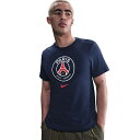 ナイキ メンズ サッカー ライセンスシャツ 2025/26 パリ・サンジェルマン クレスト 半袖Tシャツ PSG クレスト S/S Tシャツ HQ8329-410 : ネイビー NIKE