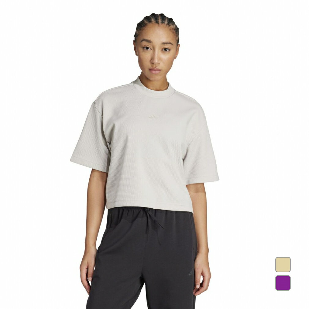 11/25限定★抽選で最大100%Pバック アディダス レディース 半袖 Tシャツ ヨガモーション ワッフル 半袖Tシャツ JYD57 JM4478 JM447...