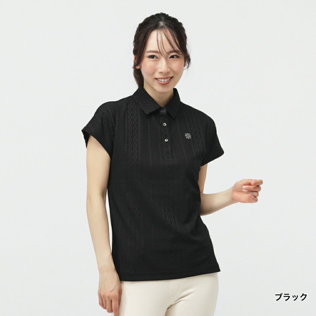 11/18限定★抽選で最大100％Pバック セントアンドリュース レディース ゴルフウェア 半袖シャツ 秋 冬 縄柄リンクス半袖シャツ (0435260802) St ANDREWS