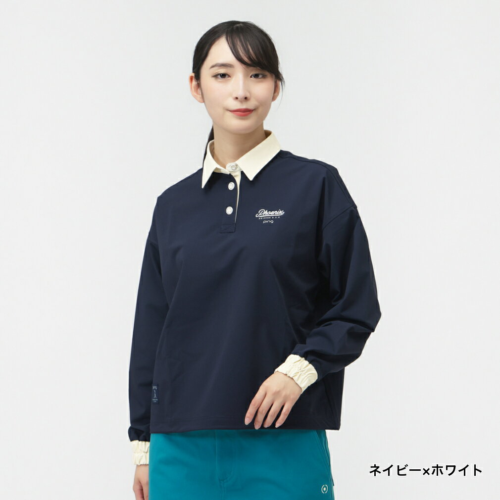 11/18限定★抽選で最大100％Pバック ピン レディース ゴルフウェア 長袖シャツ 秋 冬 オーバーシャツ (6225210801) PING