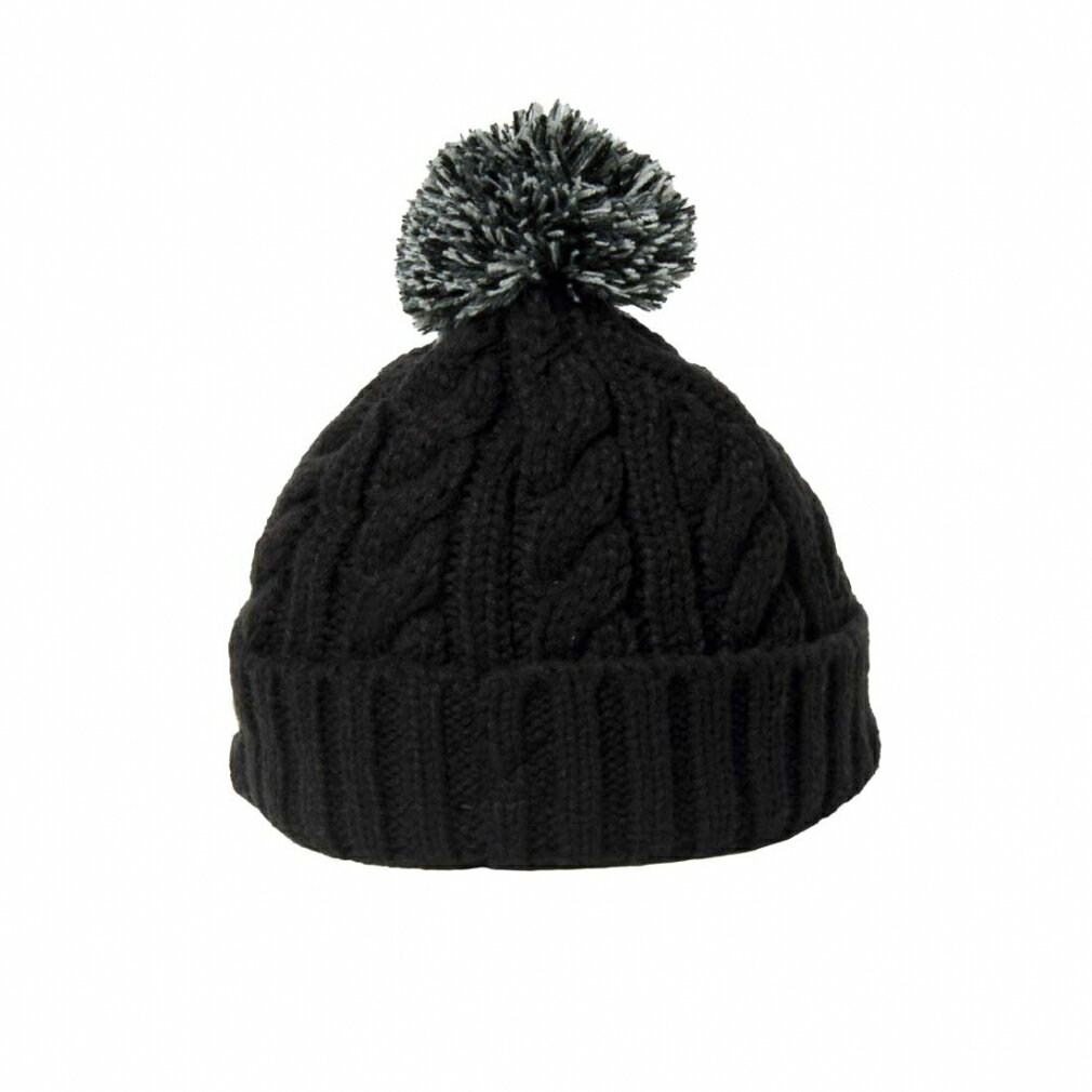 11/18限定★抽選で最大100％Pバック ニューエラ レディース ゴルフウェア ニット帽子 秋 冬 GFW VISOR KNIT POM BLK (14668993) NEW ERA