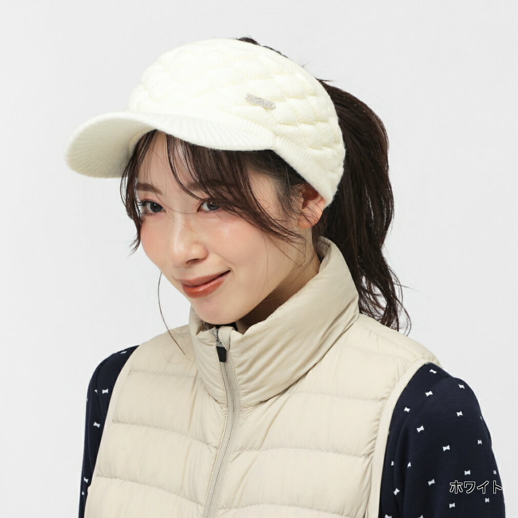 11/18限定★抽選で最大100％Pバック ティゴラ レディース ゴルフウェア サンバイザー 秋 冬 ニットサンバイザー (TR-1C2555KV) TIGORA