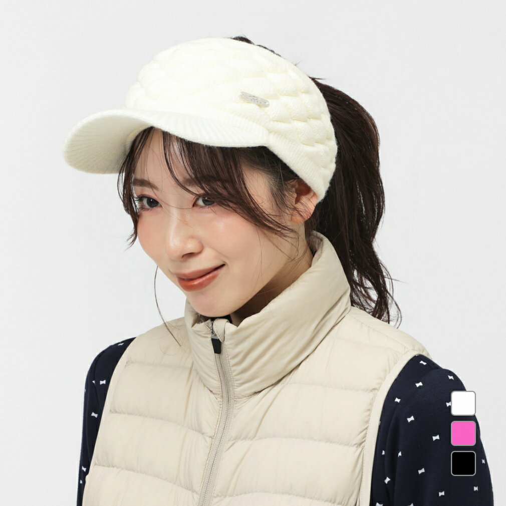 11/18限定★抽選で最大100％Pバック ティゴラ レディース ゴルフウェア サンバイザー 秋 冬 ニットサンバイザー (TR-1C2555KV) TIGORA