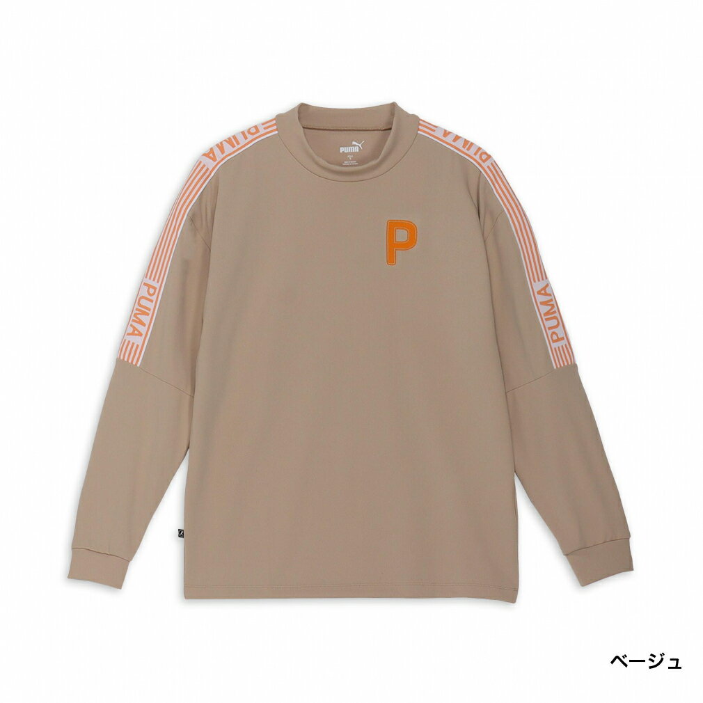 最大10％OFFクーポン 【11/16】 プーマ ゴルフウェア 長袖シャツ 秋 冬 PC ストレッチジャカードテープLSモック (630428) メンズ PUMA