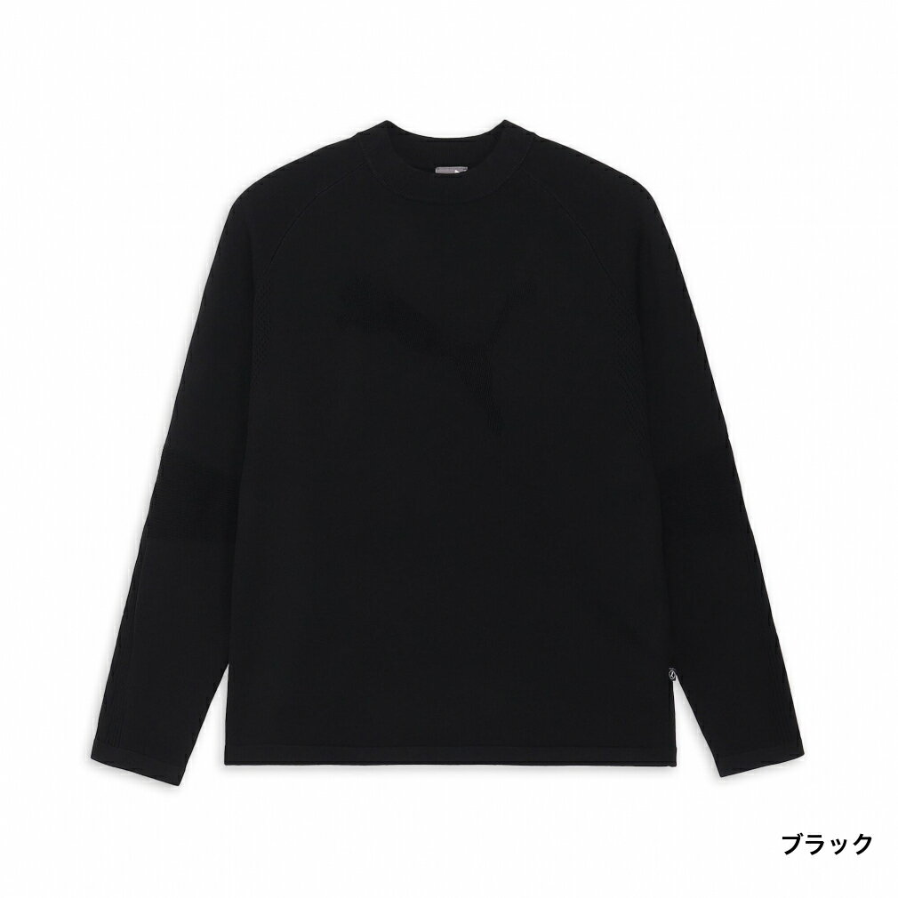 11/5限定★抽選で最大100％Pバック プーマ ゴルフウェア 長袖トレーナー 秋 冬 PF パフォーマンスBIGCATニットセーター (630417) メンズ PUMA