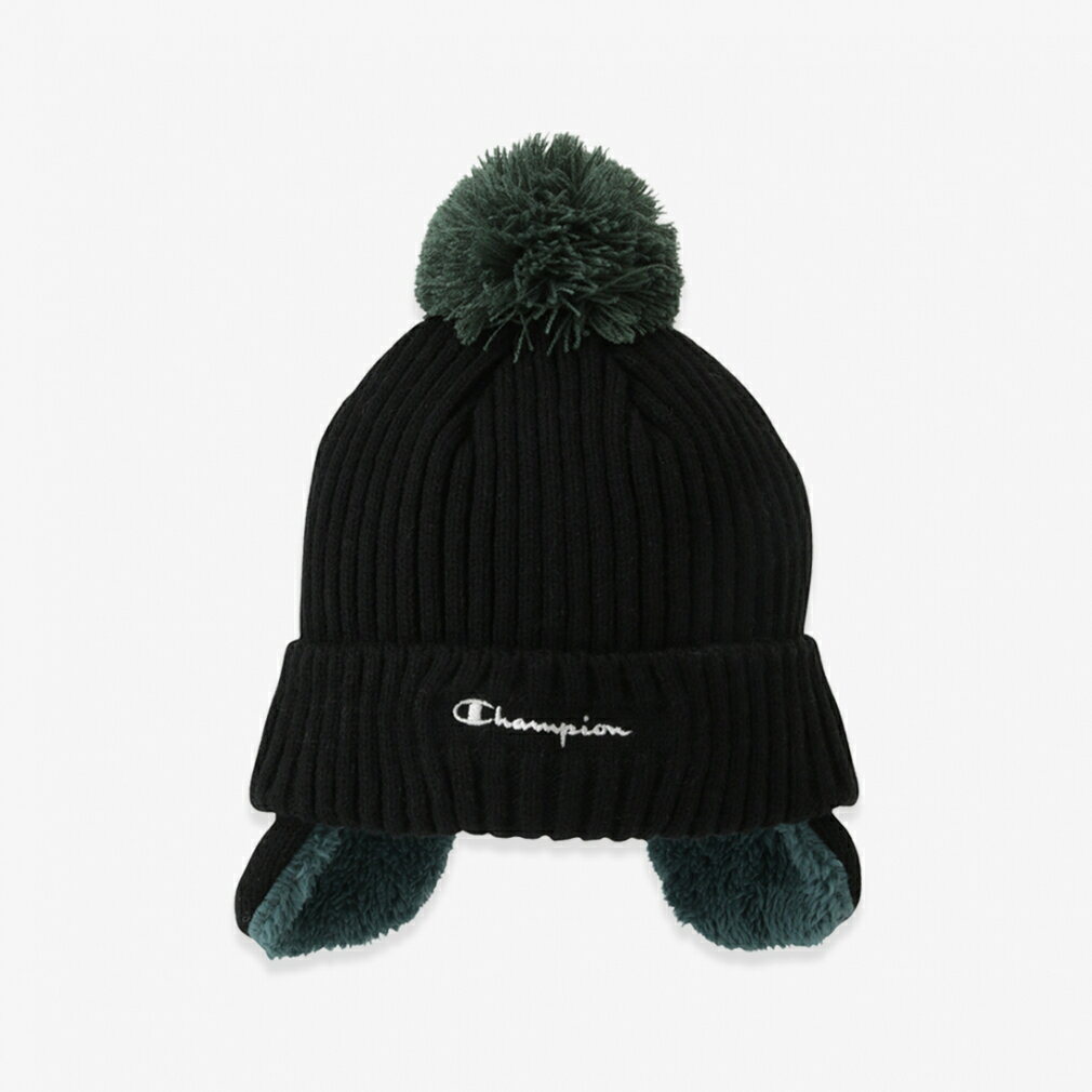 11/18限定★抽選で最大100％Pバック チャンピオン ジュニア キッズ 子供 ニット帽 キッズリブ耳付きワッ..