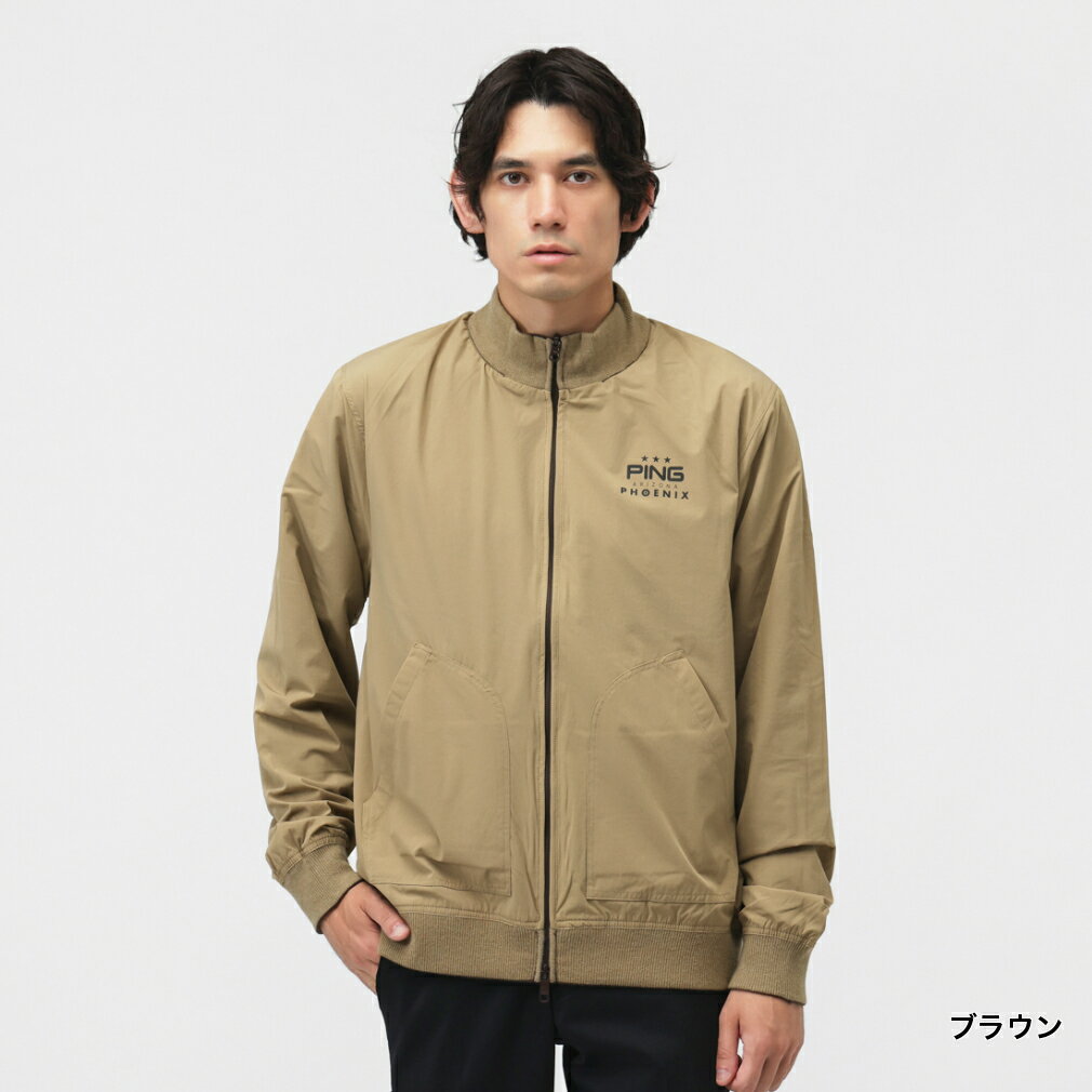 最大10％OFFクーポン 【11/16】 ピン ゴルフウェア 長袖セーター 秋 冬 リバーシブルフルジップニットブルゾン (6215270001) メンズ PING