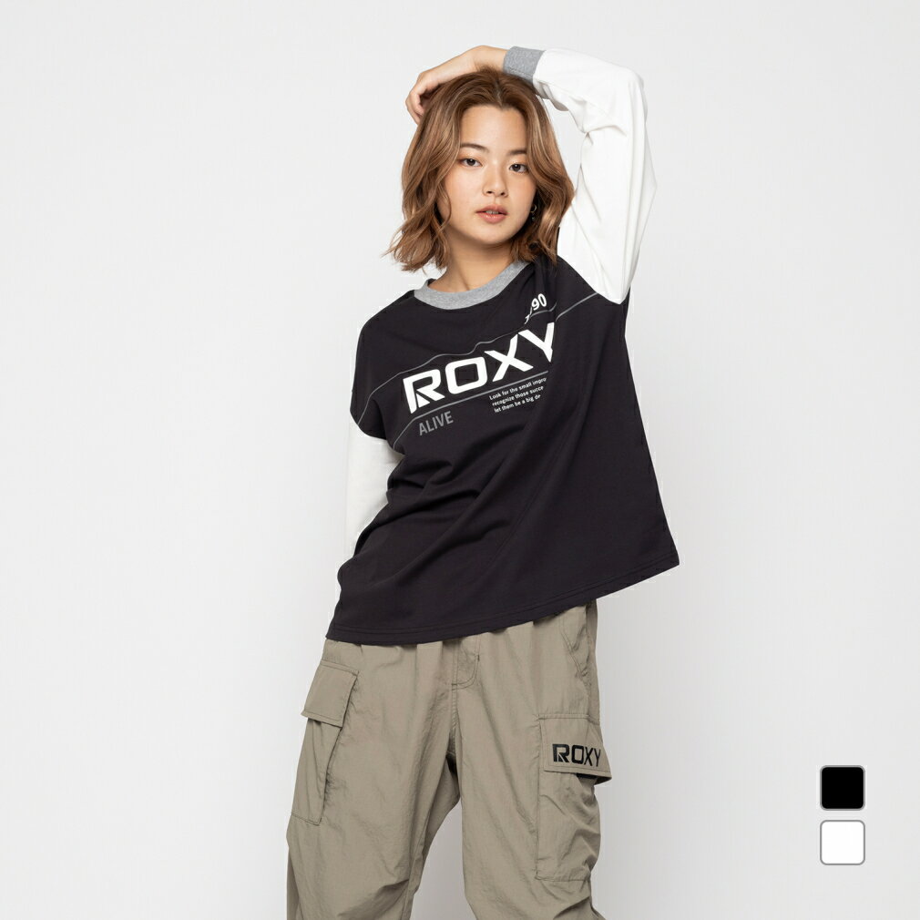 11/25限定★抽選で最大100%Pバック ロキシー レディース 長袖 Tシャツ BIG DEAL L/S TEE RLT244546 スポーツウェア ヨガウェ...