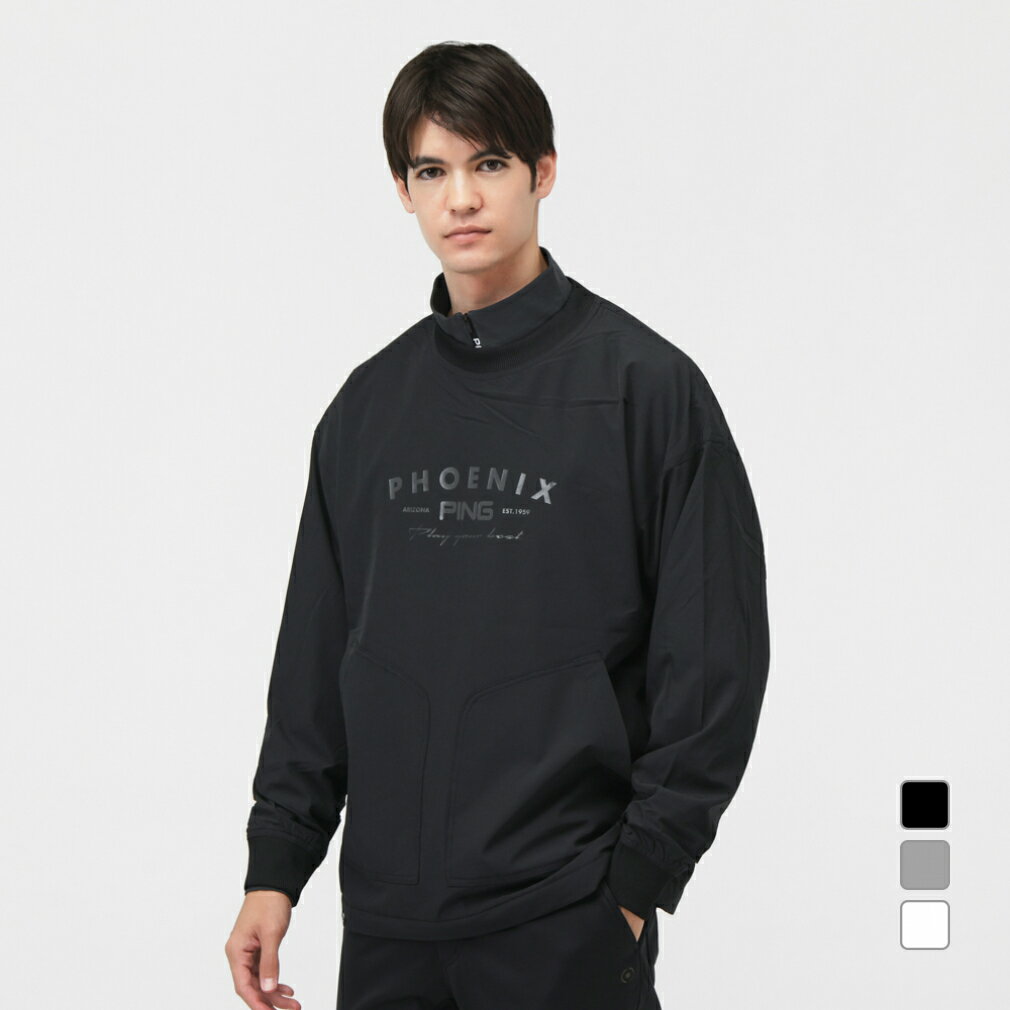 11/15限定★抽選で最大100％Pバック ピン ゴルフウェア 長袖ウインドブレーカー 秋 冬 ツインレイヤードアウター (6215220901) メンズ PING