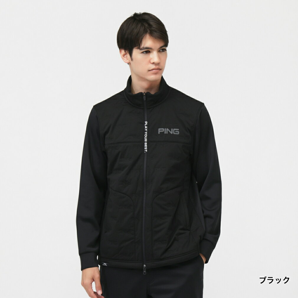 最大10％OFFクーポン 【11/16】 ピン ゴルフウェア 長袖トレーナー 秋 冬 ソニックハイブリットフルジップブルゾン (6215220902) メンズ PING